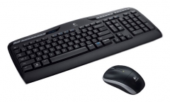 Клавиатура + мышь Oklick 250M клав:черный мышь:черный USB беспроводная slim