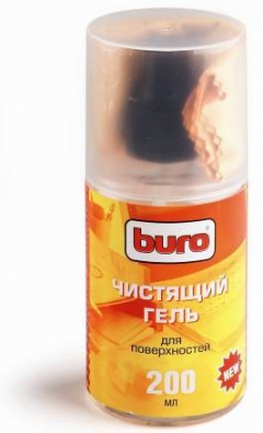 Гель BURO для чистки пластика, 200 мл и салфетка из микрофибры