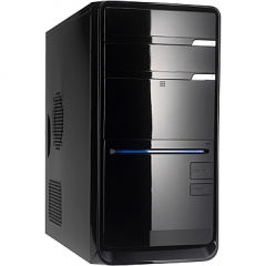 Корпус LinkWorld 727-10 black C2121 w/o PSU mATX USB Audio AirDuct