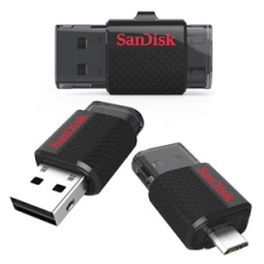 Флеш Диск Sandisk 16Gb Ultra Dual SDDD-016G-G46 USB2.0 черный