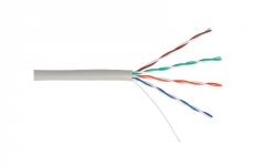 Кабель NETLAN U/UTP 4 пары, Кат.5e внутренний, PVC, одножильный, 100МГц, серый, 305м EC-UU004-5E-PVC-GY